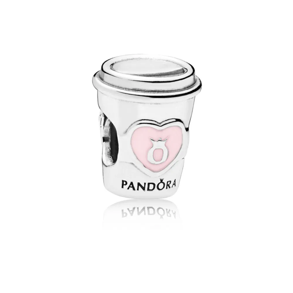 pandora drink to go charm pink enamel 797185en160