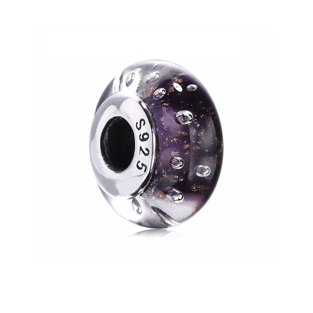 pandora effervescence charm murano glass clear cz pl000641