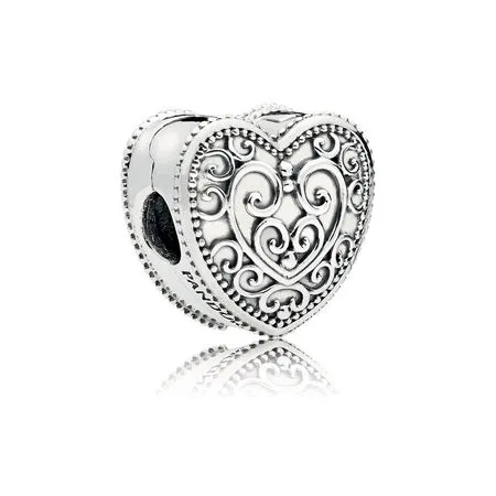 pandora enchanted heart clip 797024