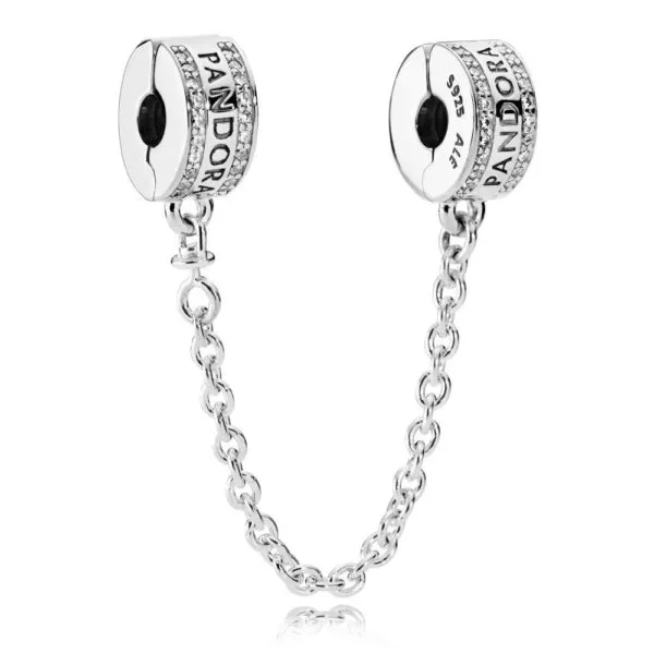pandora insignia logo safety chain 792057cz