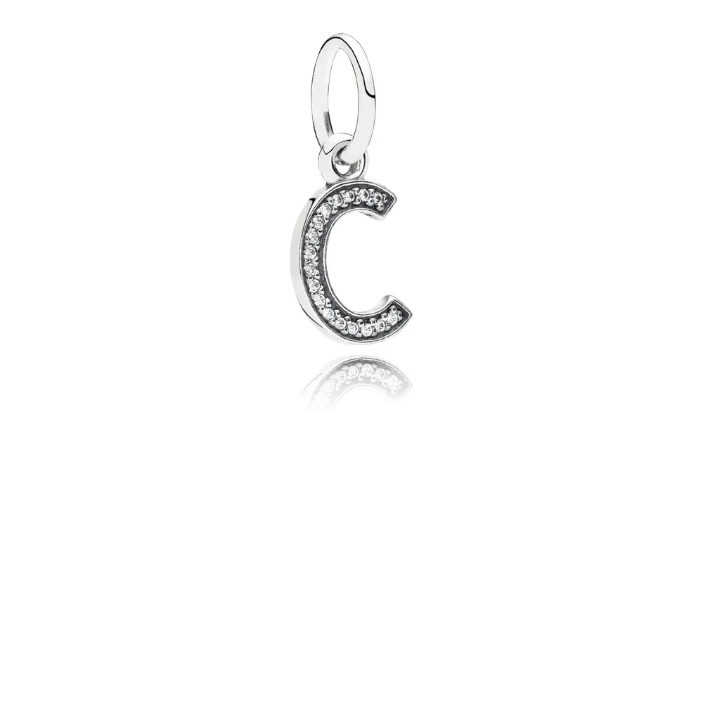 pandora letter c dangle charm 791315cz