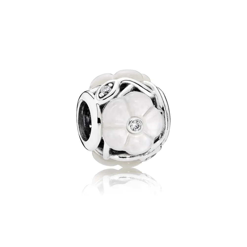 pandora luminous florals charm motherofpearl clear cz 791894mop