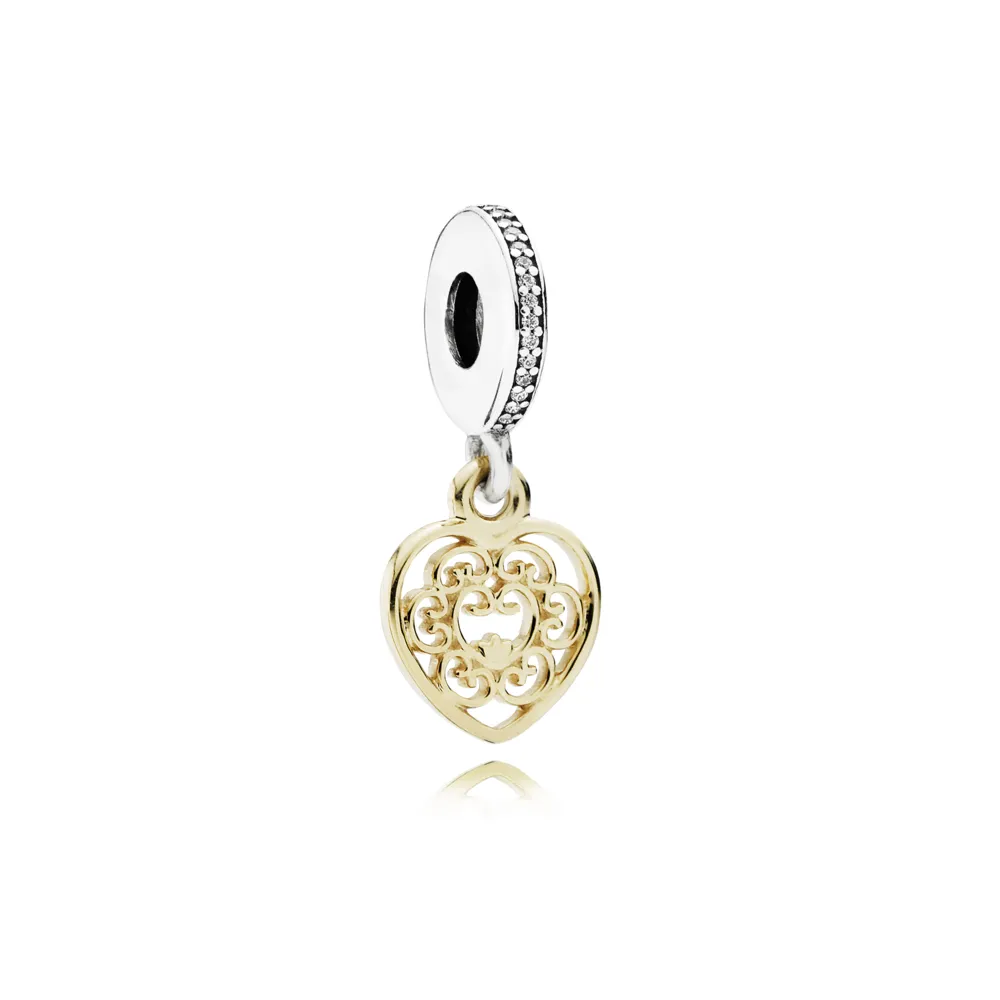 pandora magnificent heart pendant charm 791742cz