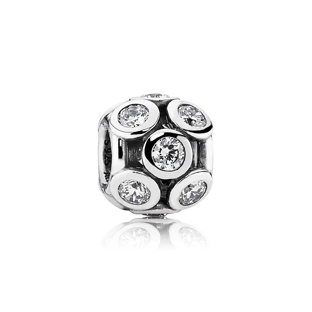 pandora openwork sparkling circles charm 791153cz