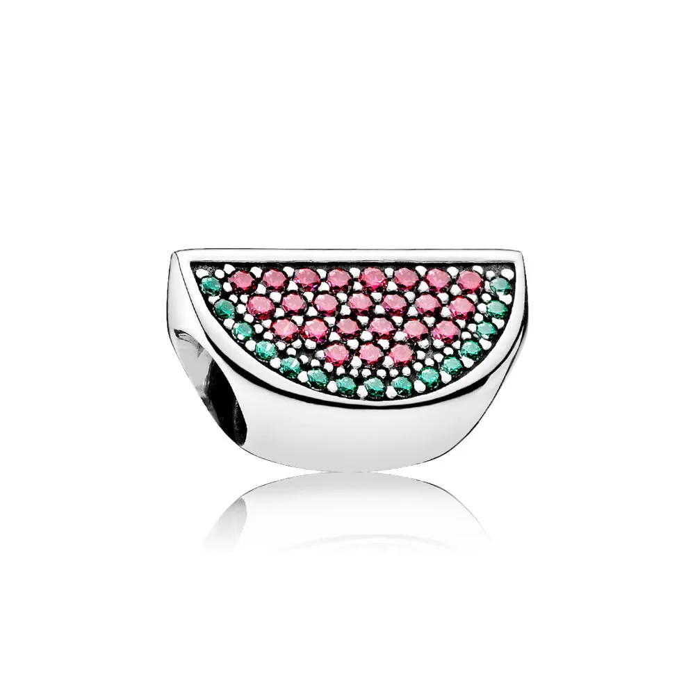PANDORA Pavé Watermelon, Red & Green Cz Charm - 791901CZR