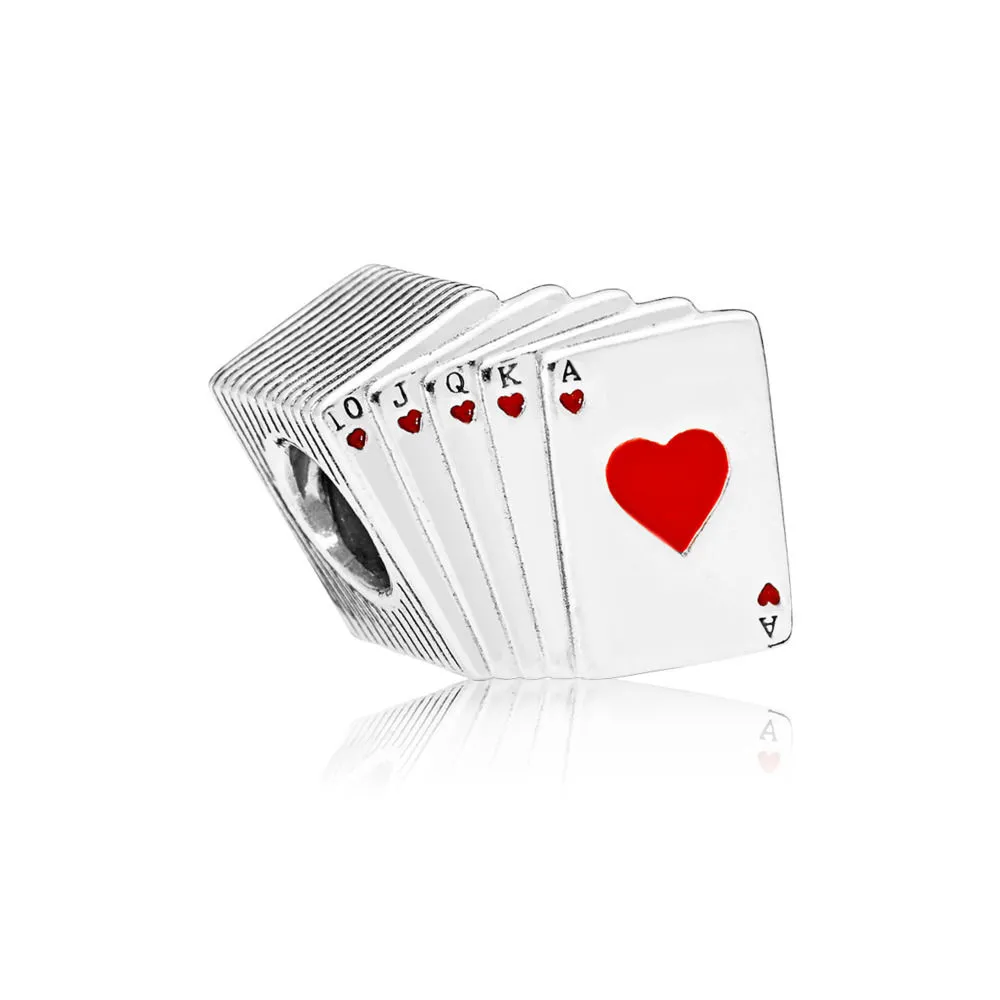 PANDORA Playing Cards Charm, Red & Black Enamel - 797195EN09