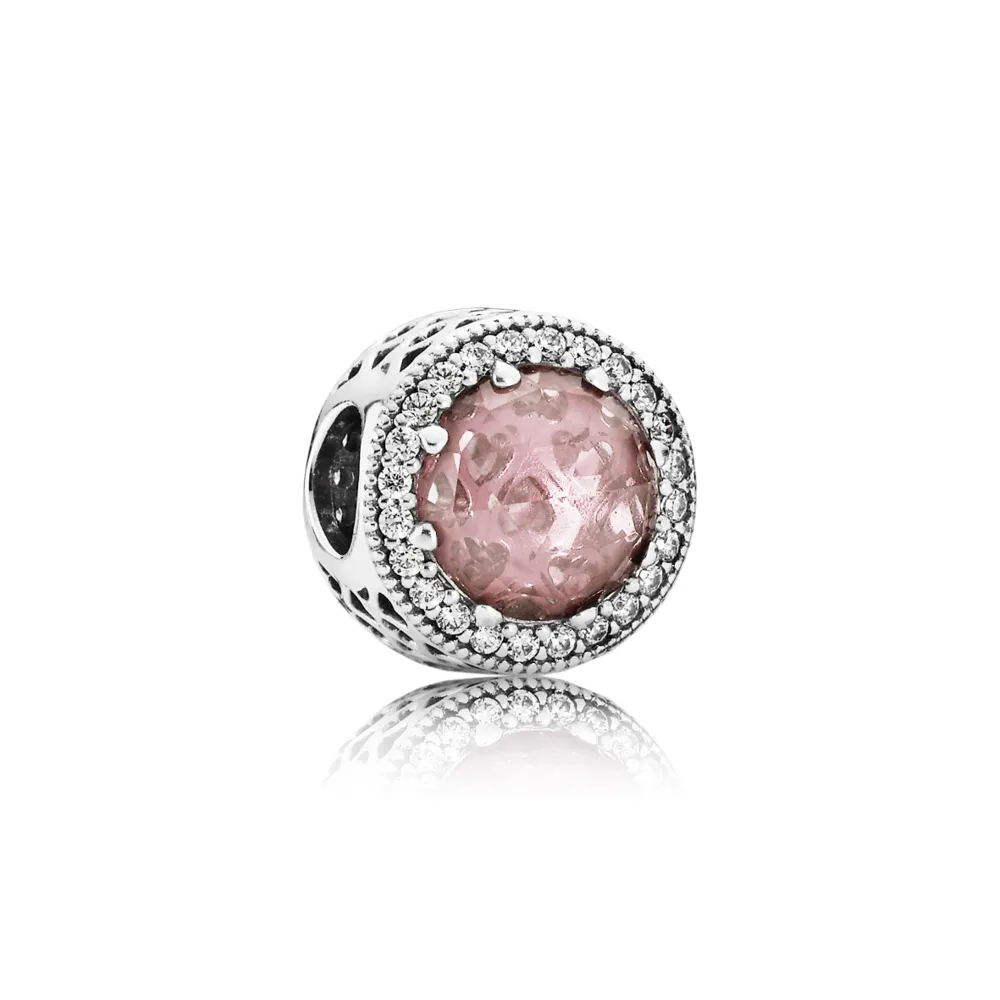 PANDORA Rosy Radiant Hearts Charm - 791725NBP