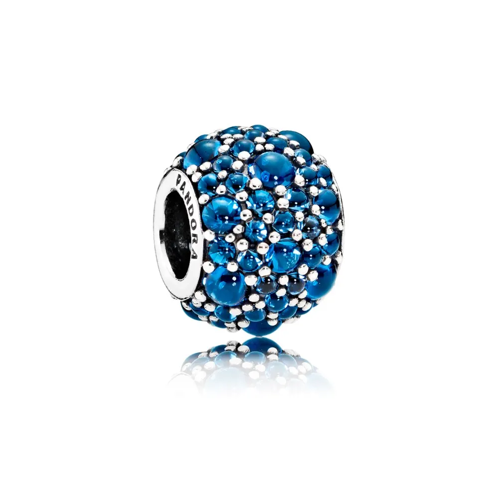 PANDORA Shimmering Droplets Charm, London Blue Crystal - 791755NLB