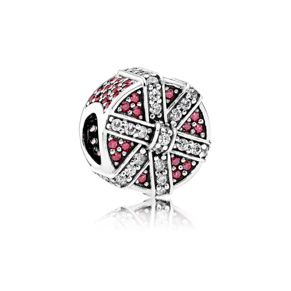 pandora shimmering gift charm red clear cz 792006czr