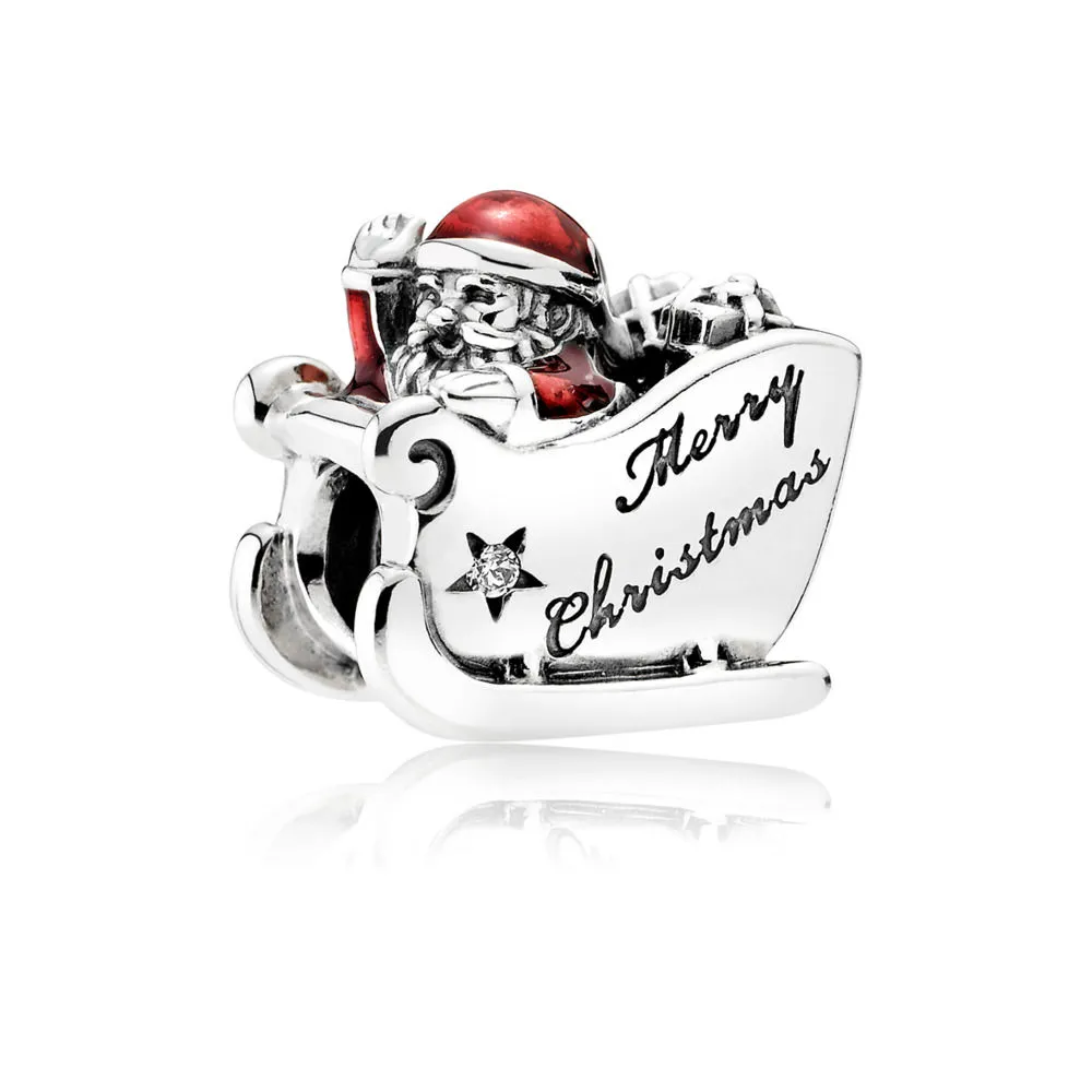 pandora sleighing santa charm 792004cz