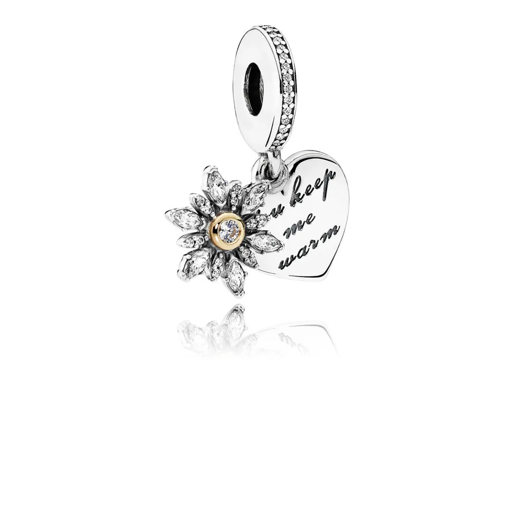 pandora snowflake heart pendant charm 792012cz