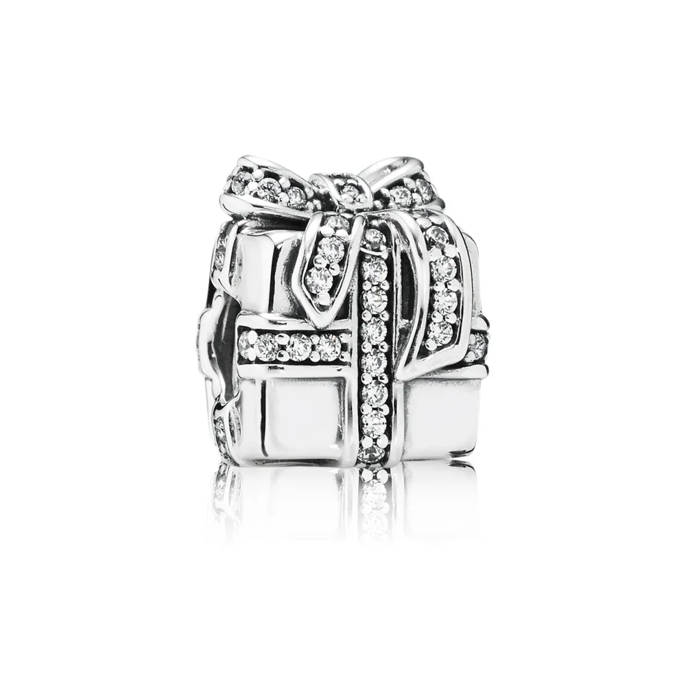 pandora sparkling present charm 791400cz