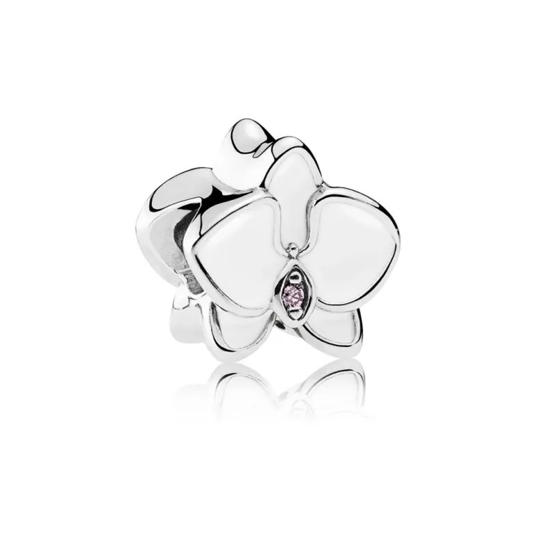 pandora white orchid charm 792074en12