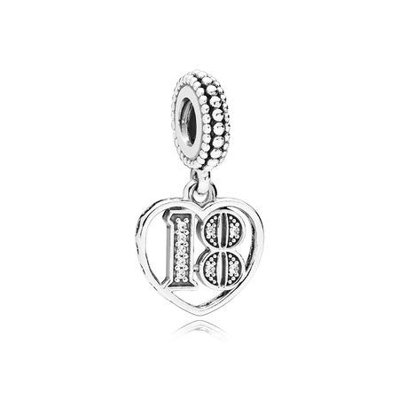 (image for) PANDORA 18 Years of Love Dangle Charm, Clear CZ - 797262CZ - Product Image