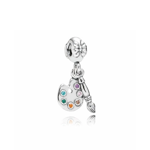 (image for) PANDORA Artist's Palette Pendant Charm - 791268CZMX - Product Image