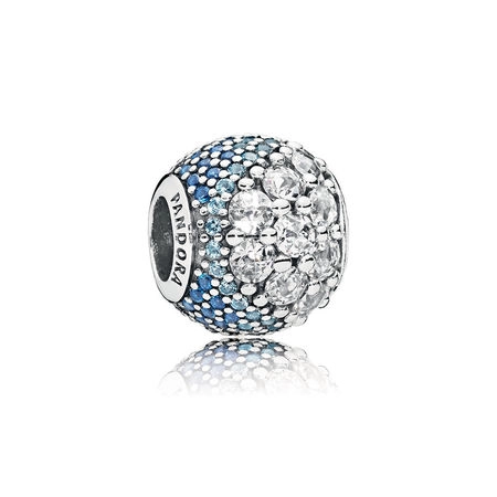 (image for) PANDORA Blue Enchanted Pavé Charm, Blue Clear CZ - 797032NABMX - Product Image
