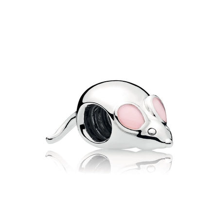 (image for) PANDORA Cute Mouse Charm, Pink Enamel - 797062EN160 - Product Image