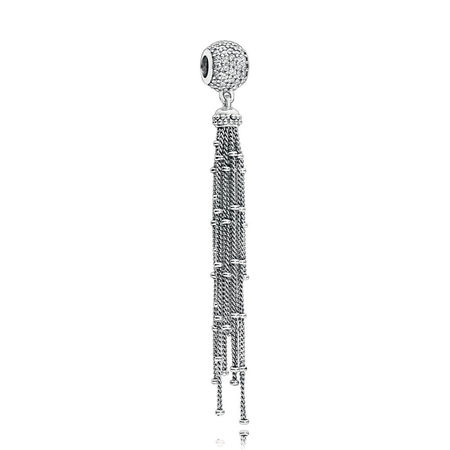 (image for) PANDORA Enchanted Tassel Pendant, Clear CZ Dangle - 797018CZ - Product Image