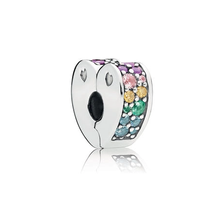 (image for) PANDORA Multi-Colored Arc of Love Clip, Multi-Colored CZ Crystals - 797020NRPMX - Product Image