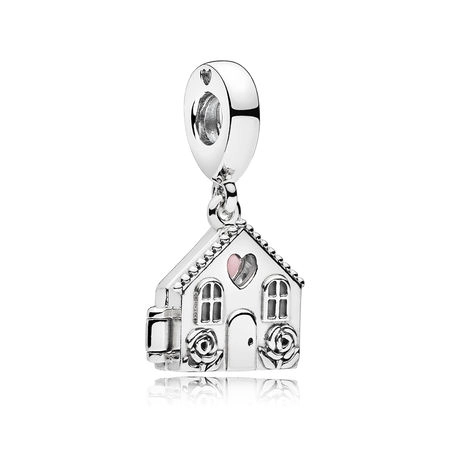 (image for) PANDORA Perfect Home Dangle Charm, Pale Pink Enamel - 797056EN160 - Product Image