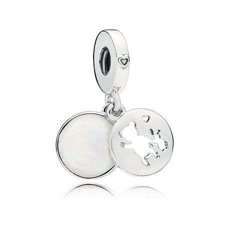 (image for) PANDORA Perfect Pals Dangle Charm, Silver Enamel - 797035EN23 - Product Image