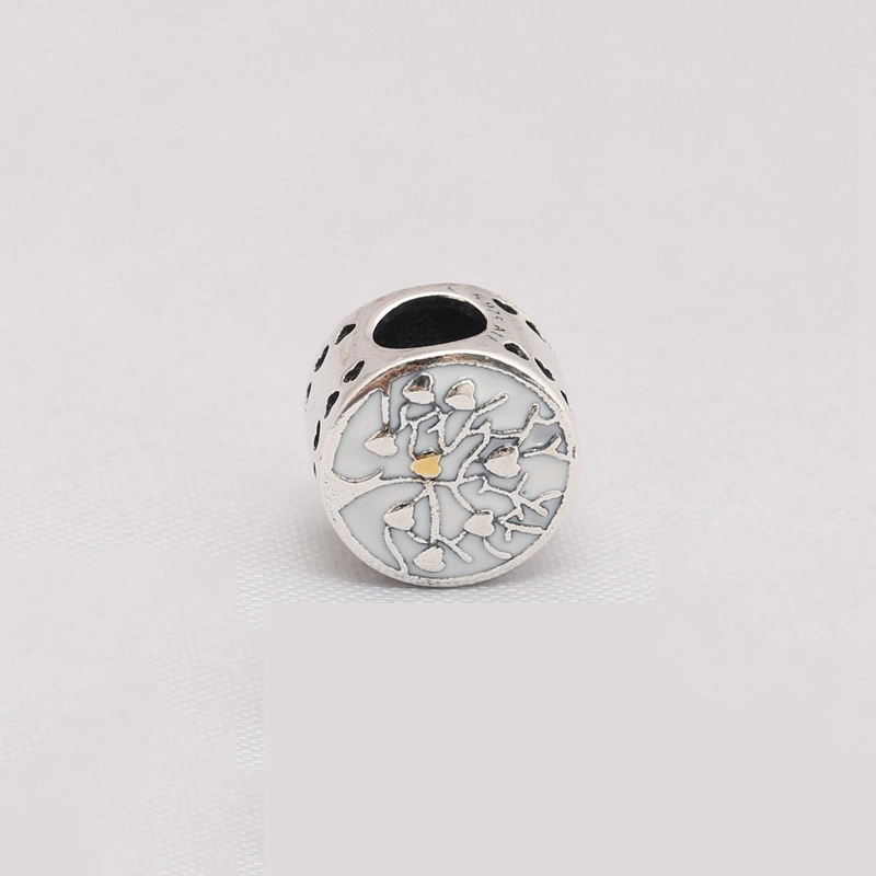 (image for) PANDORA Tree of Hearts Silver Enamel Charm - 792106EN23 - View 2