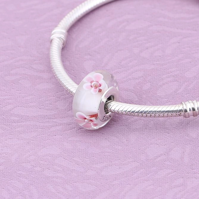 (image for) PANDORA Wild Flower Tribute Murano Bead Charm - 791636 - View 3