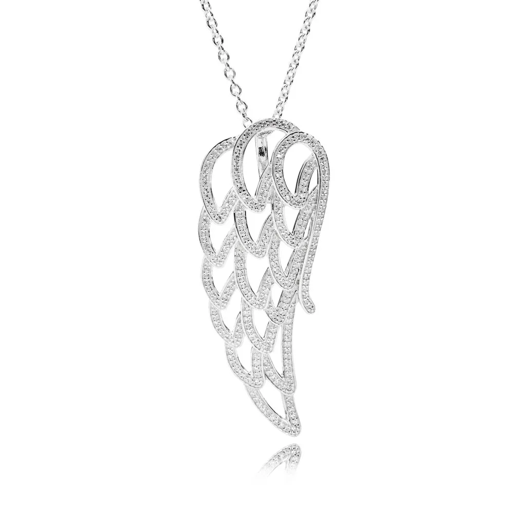 PANDORA Angel Wing Necklace Pendant - 390374CZ-90