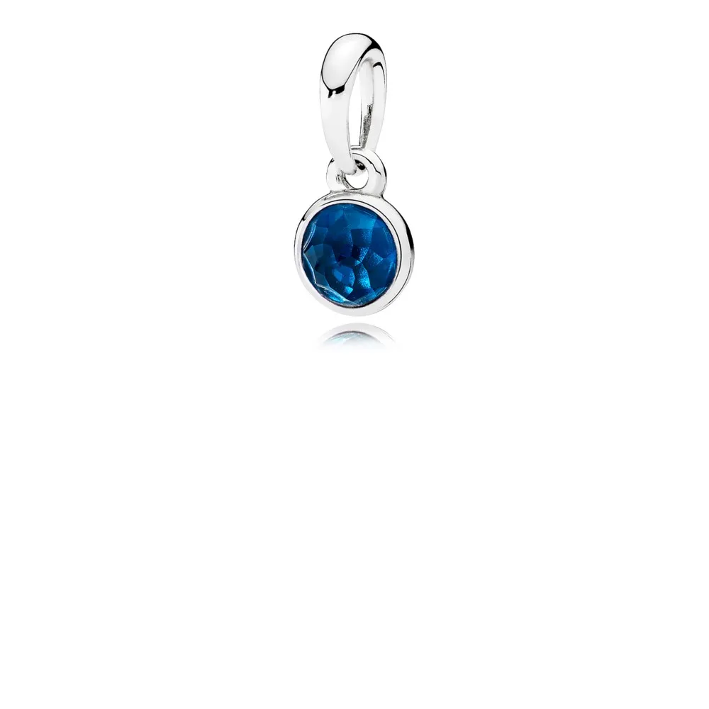PANDORA December Droplet, London Blue Crystal Pendant - 390396NLB