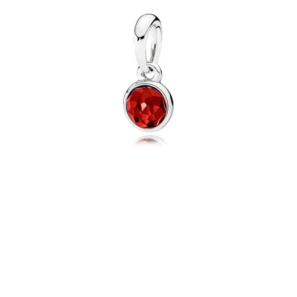 PANDORA July Droplet, Synthetic Ruby Pendant - 390396SRU