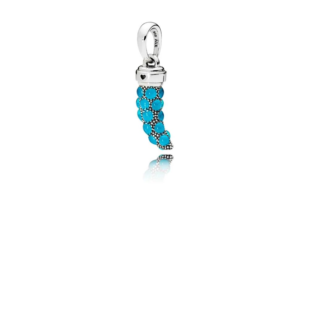 PANDORA Turquoise Italian Horn Pendant, Turquoise Enamel - 397203EN168