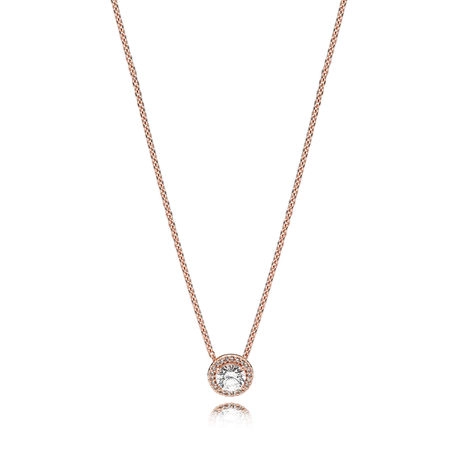 (image for) Classic Elegance Pendant Necklace, PANDORA Rose™ Clear CZ - 386240CZ - Product Image