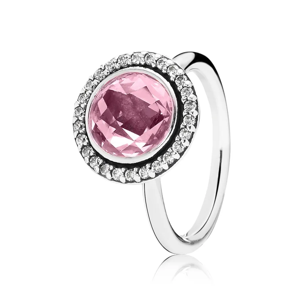 pandora brilliant legacy ring pink clear cz 190904pcz rings