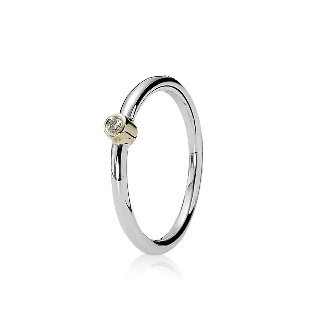 pandora morning star silver ring 14k 0.03ct tw h/vs diamond 190213d rings