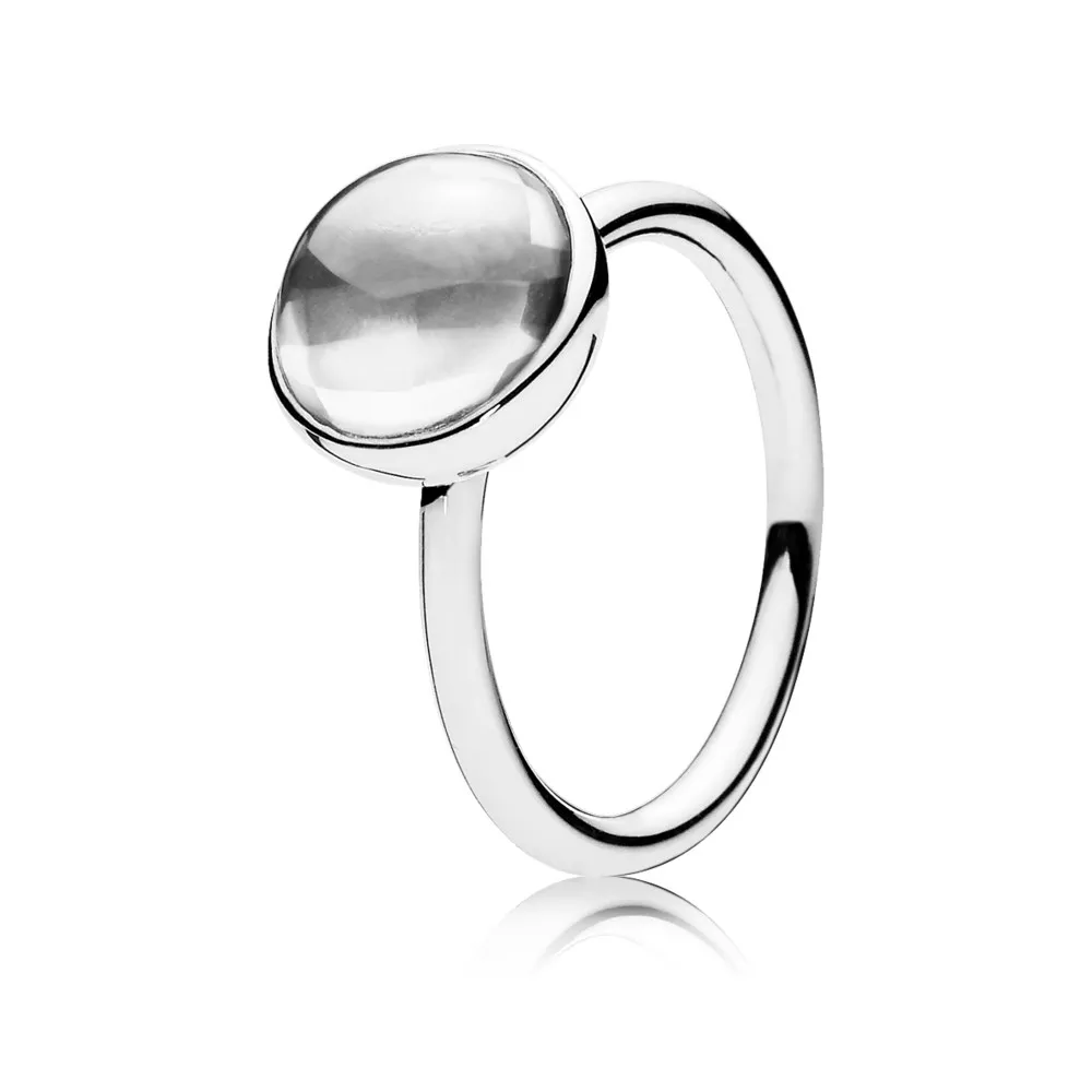pandora poetic droplet clear cz ring 190982cz
