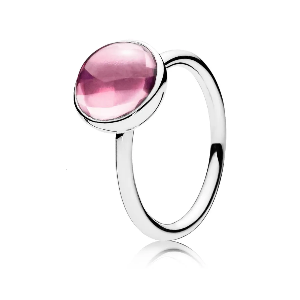 pandora poetic droplet pink cz ring 190982pcz