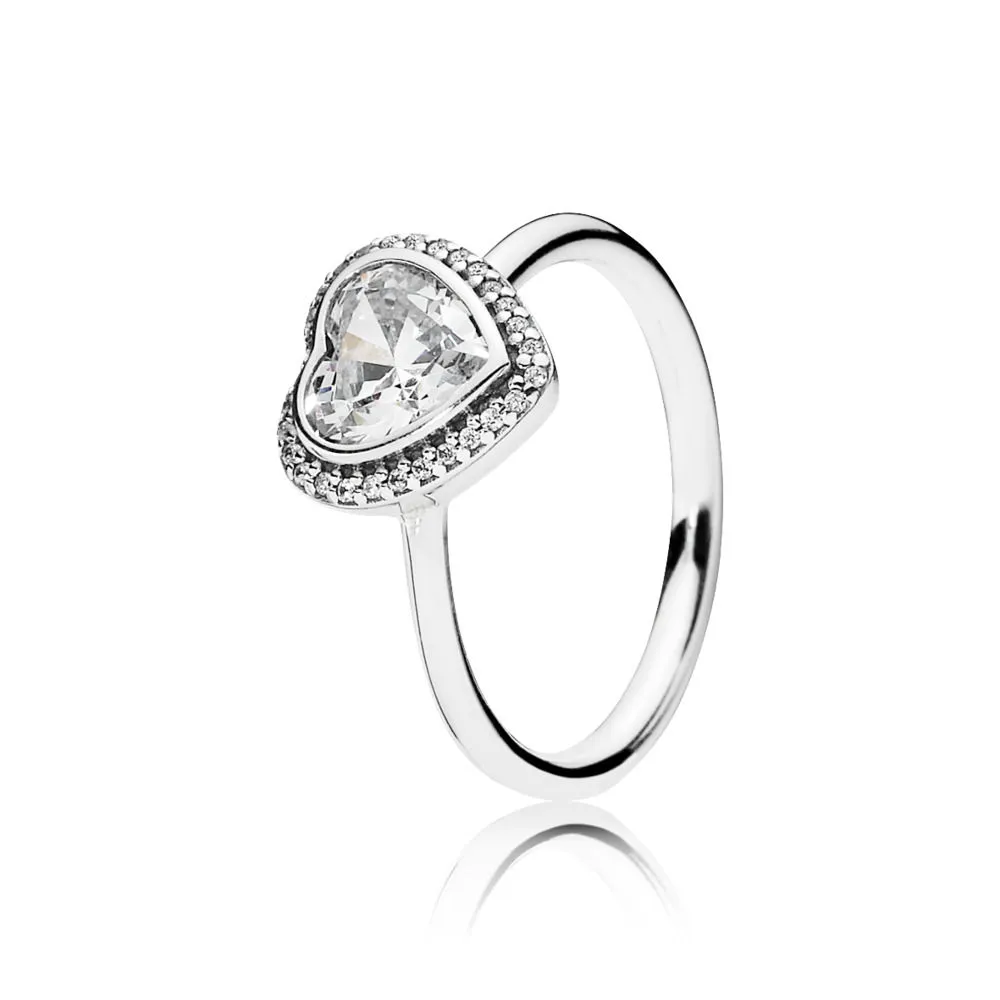 pandora sparkling heart engagement ring 190929cz