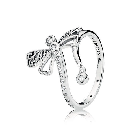 (image for) PANDORA Dreamy Dragonfly Ring, Clear CZ - 197093CZ - Product Image