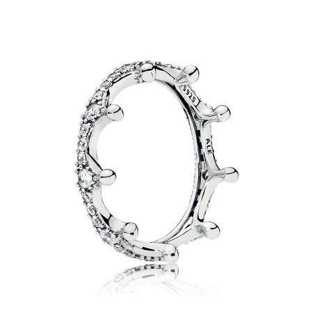 (image for) PANDORA Enchanted Crown Ring, Clear CZ - 197087CZ - Product Image