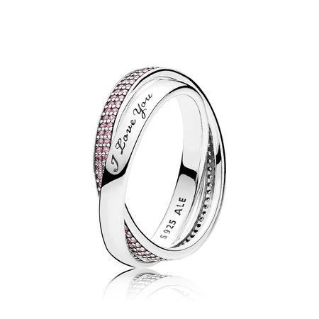 (image for) PANDORA Sweet Promise Ring, Pink CZ - 196546PCZ - Product Image