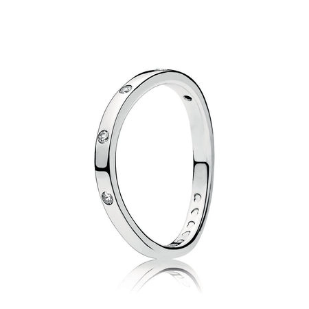 (image for) PANDORA Swirling Droplets Rings, Clear CZ - 197113CZ - Product Image