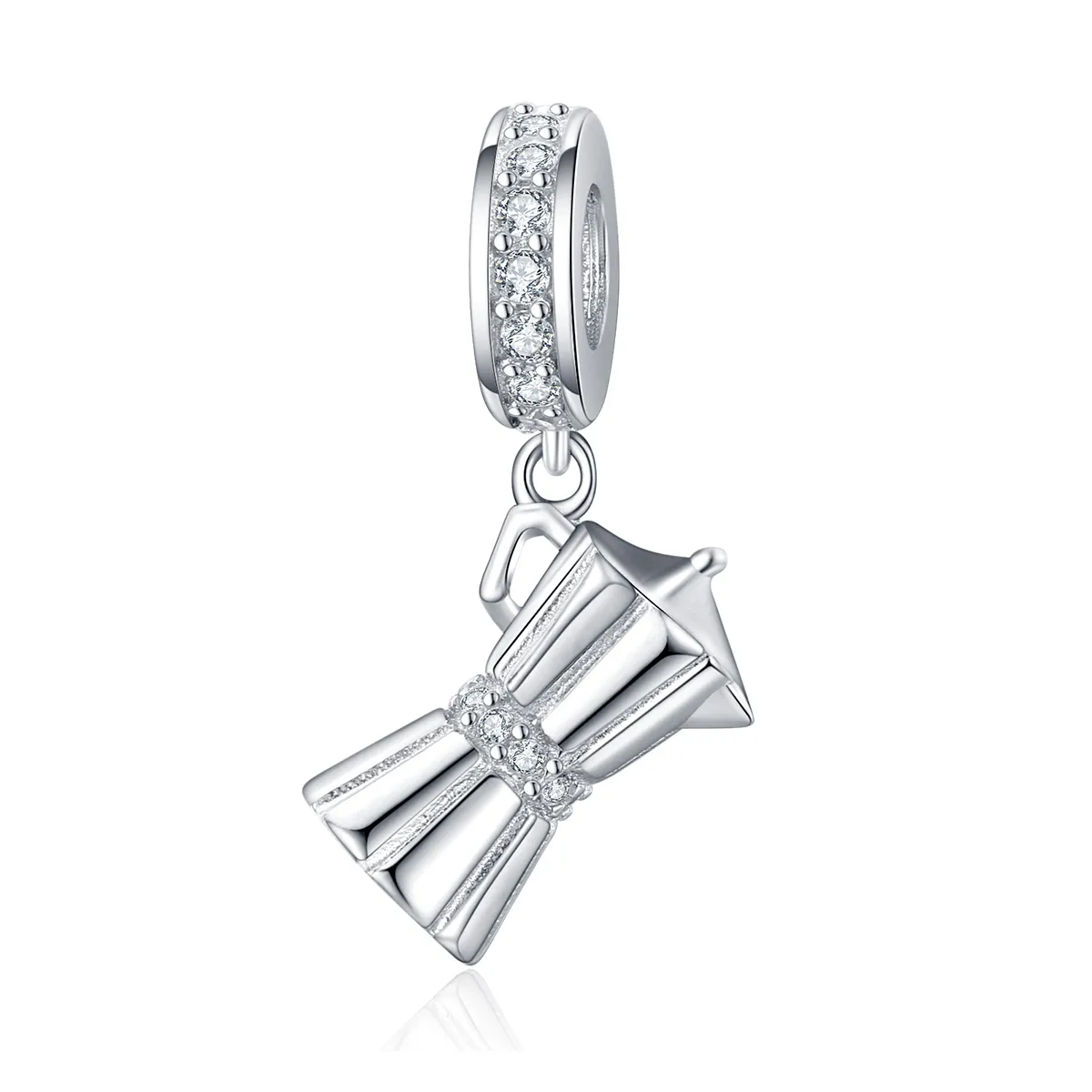 pandora style silver coffee pot dangle scc1287
