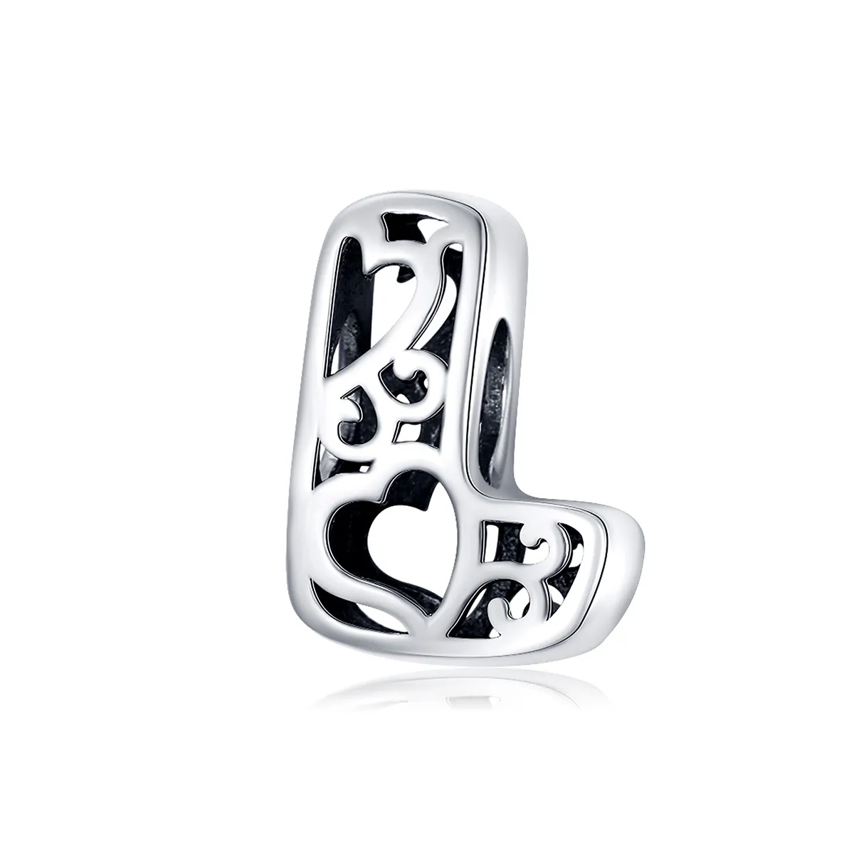 pandora style silver magic letter l charm scc1229l