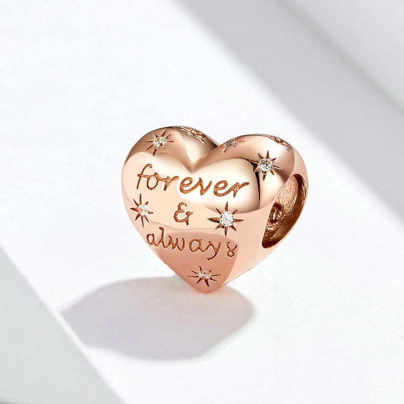 (image for) Pandora Style Rose Gold Forever & Always Charm - SCC1223 - View 5