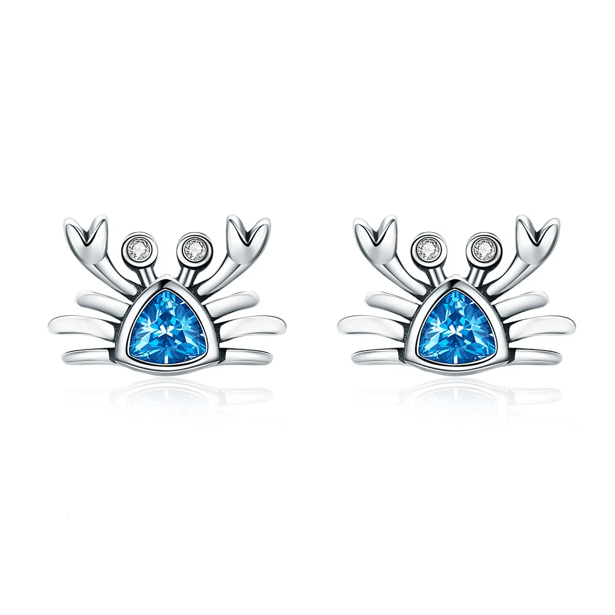 pandora style silver cute little crab stud earrings sce413