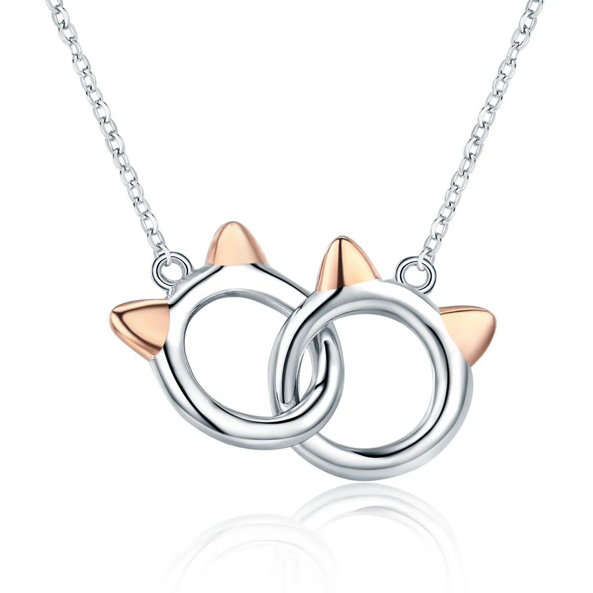 Pandora Style Silver Pet Cat Necklace - SCN252