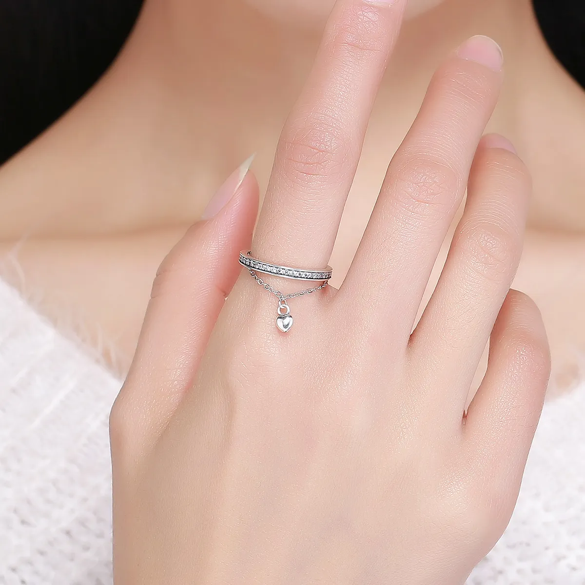 Pandora Style Silver Special One Ring - SCR291