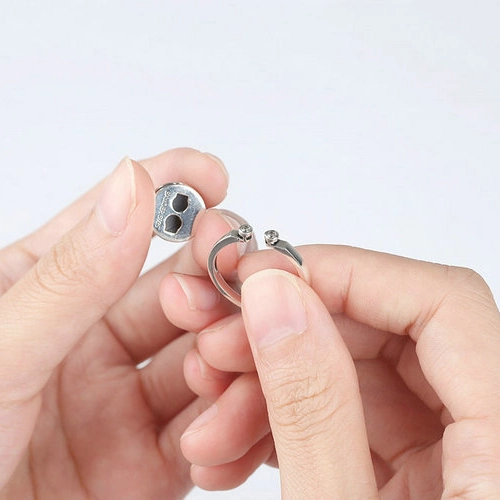 (image for) Pandora Style Silver Butterfly Removable Ring - SCR014 - View 3