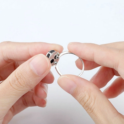 (image for) Pandora Style Silver Butterfly Removable Ring - SCR014 - View 4